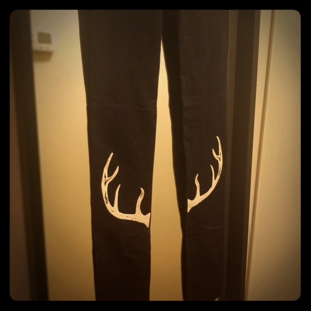 Decorative tights, black deer tights